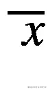 \overline{\ x}