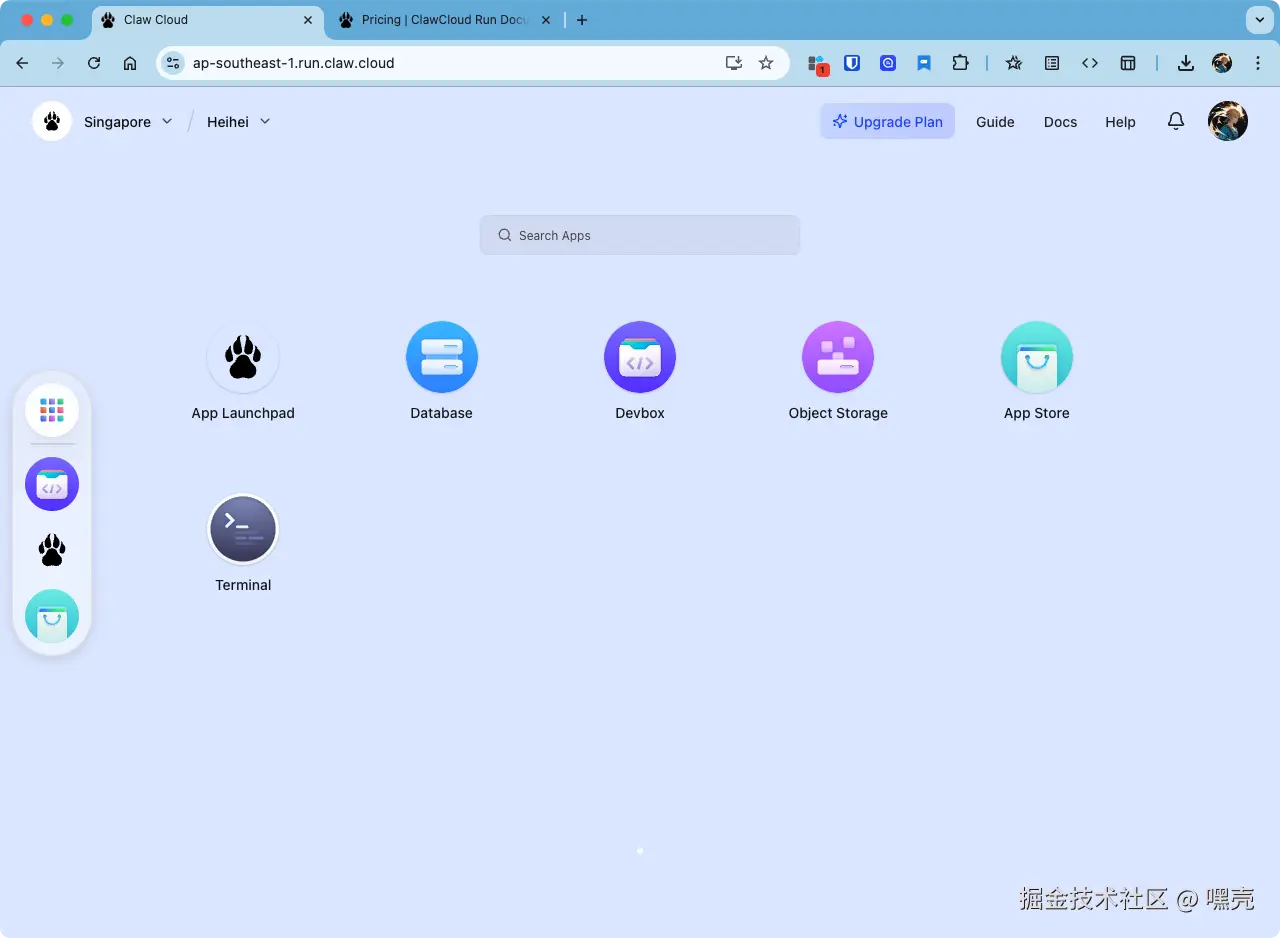 Claw Cloud Run Dashboard