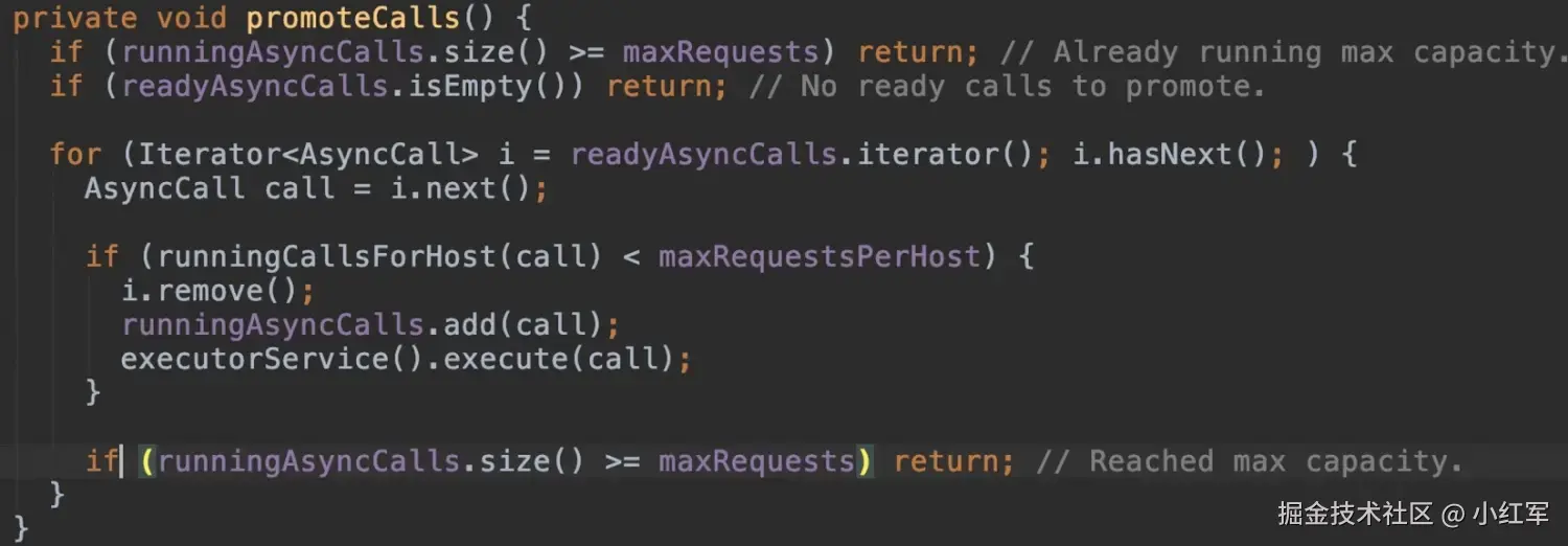 轮询readyAsyncCalls