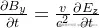 \frac{\partial{B_y}}{\partial{t}}=\frac{v}{c^2}\frac{\partial{E_z}}{\partial{t}}