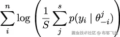  n ( s ) ∑ ( 1-∑ j ) log S p(yi | θ−i) i j 