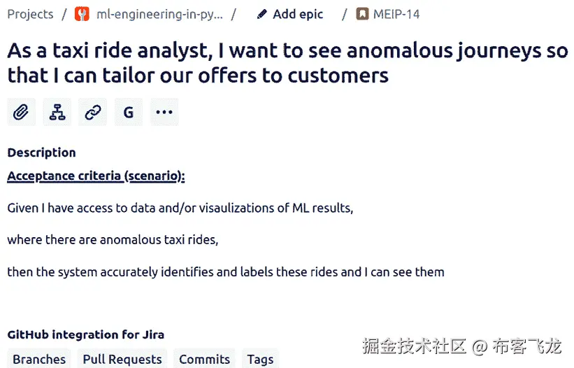 图 2.8 – Jira 中的一个示例用户故事