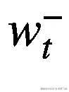 {w}_t^{-}