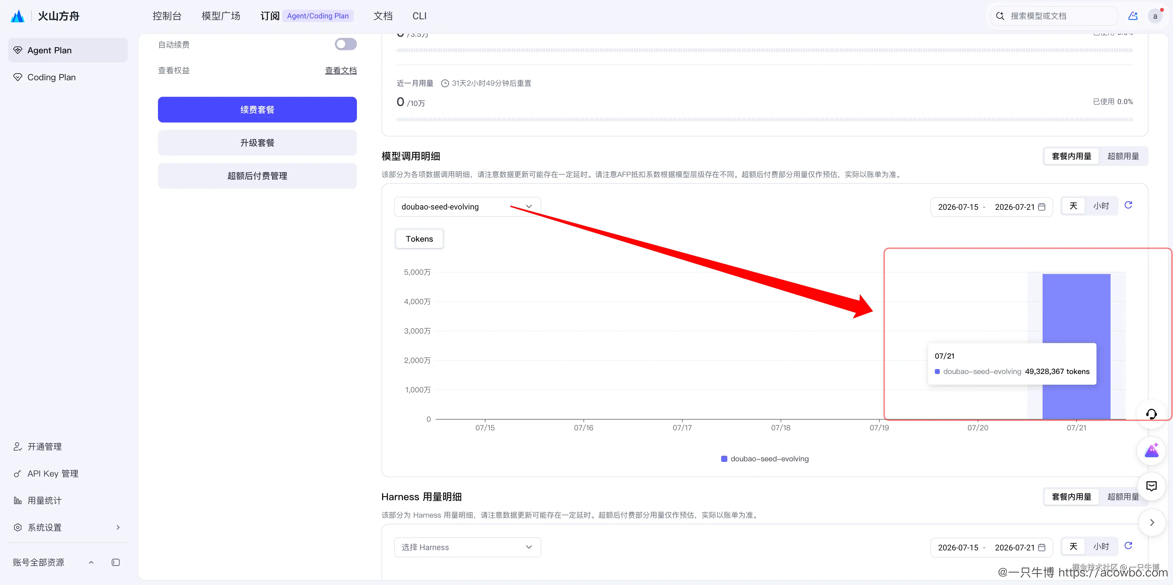 项目最终token用量