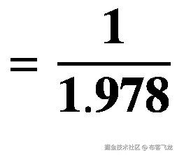 =\frac{\mathbf{1}}{\mathbf{1}.\mathbf{978}}
