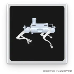 数字孪生UI展示：机器狗行走姿态3D模型与实时数据同步