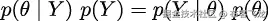p(θ | Y) p(Y) = p(Y | θ) p(θ) 