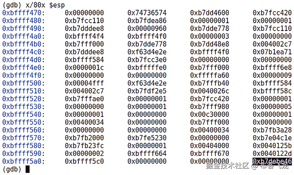 图 10.7 – 高亮显示返回地址