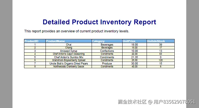 使用C#导出DataTable为PDF