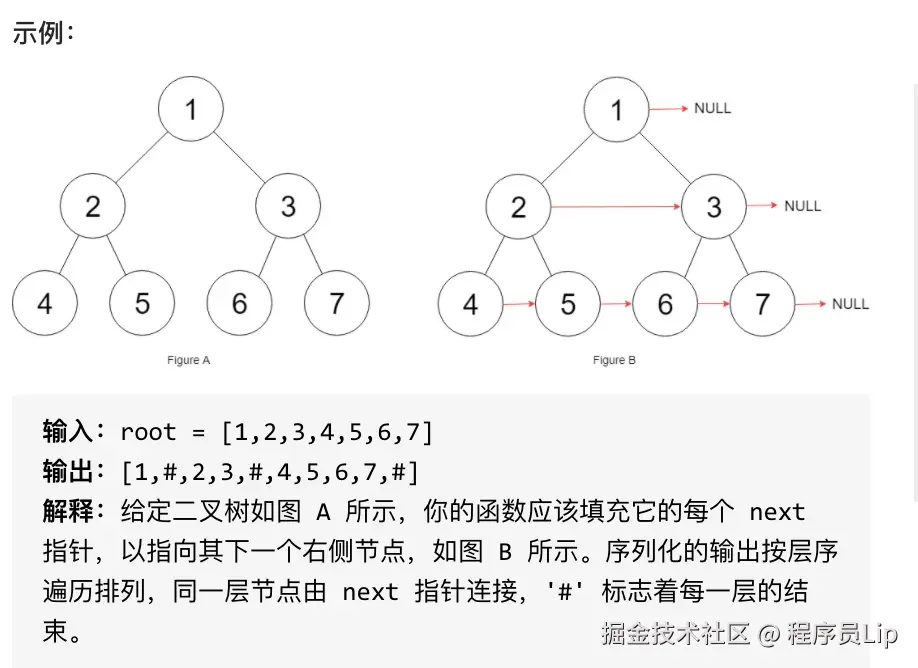 116.填充每个节点的下一个右侧节点指针