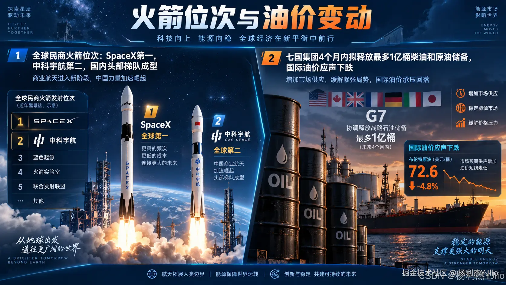 商业火箭排名和油价变化