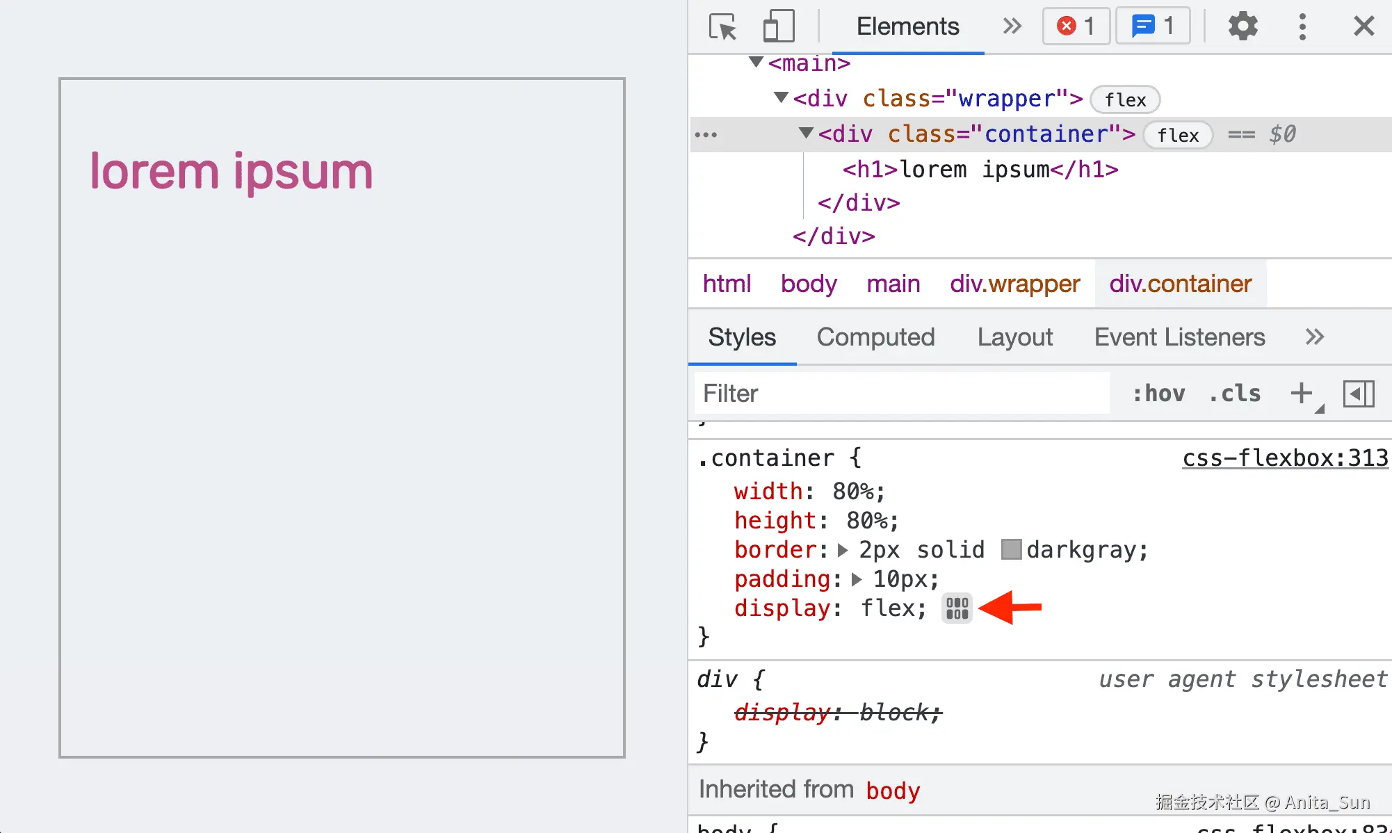 Flexbox 编辑器按钮