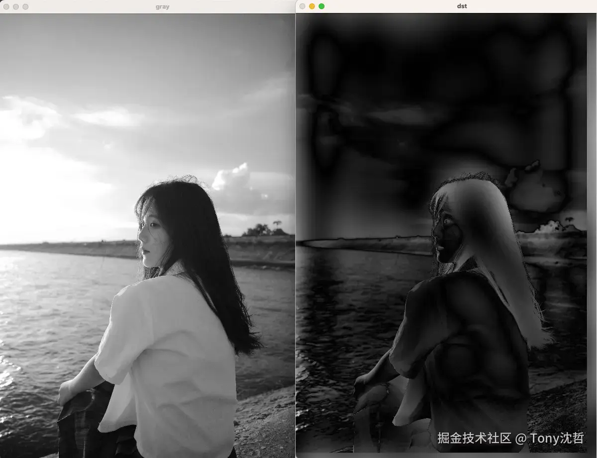 灰度图像vs理想高通滤波的效果.png