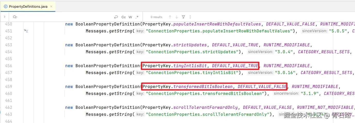 tinyInt1isBit默认值