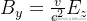 B_{y}=\frac{v}{c^2} E_{z}