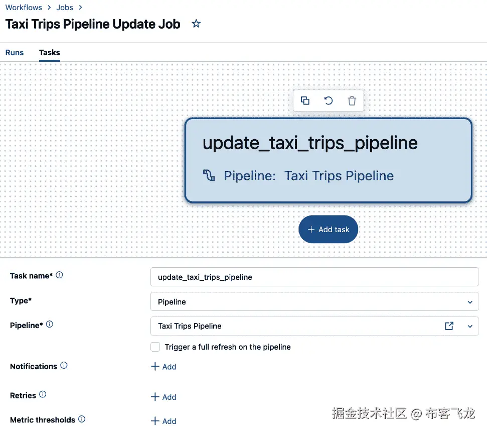 图 8.6 – Terraform 将输出用于更新 DLT 管道的工作流 URL