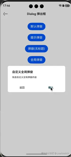 全局弹窗