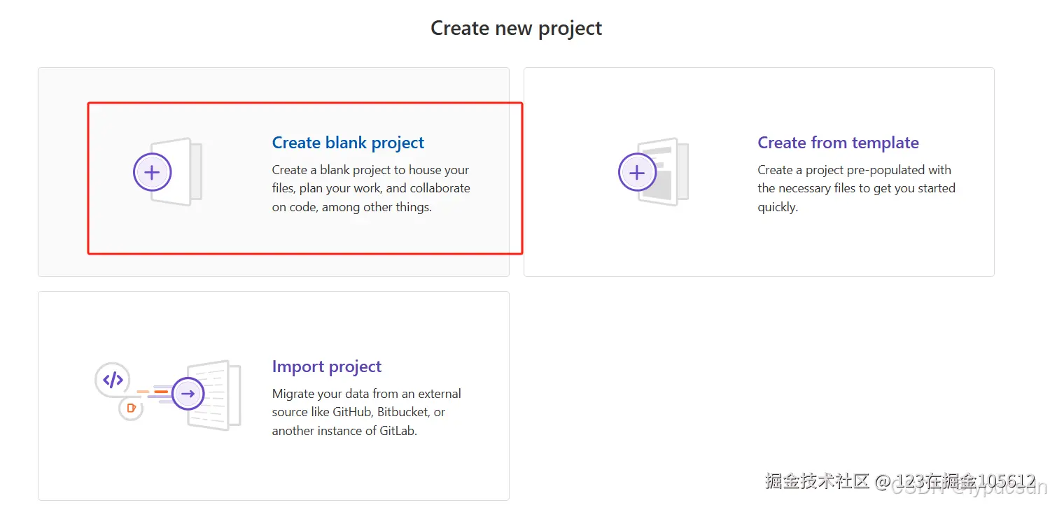 Create new project