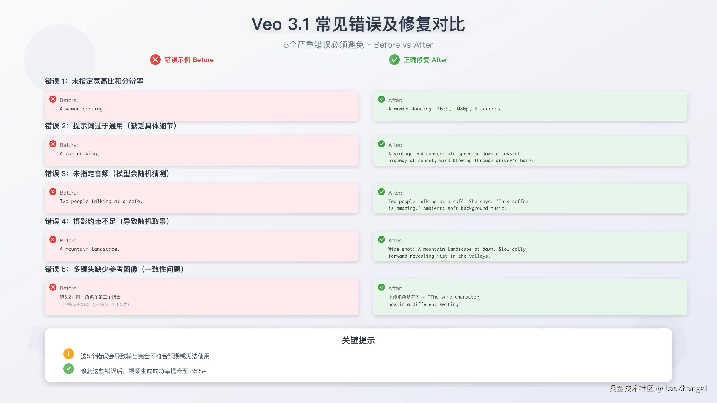 常见错误对比
