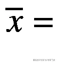 \overline{x}=