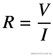 R=\frac{V}{I}