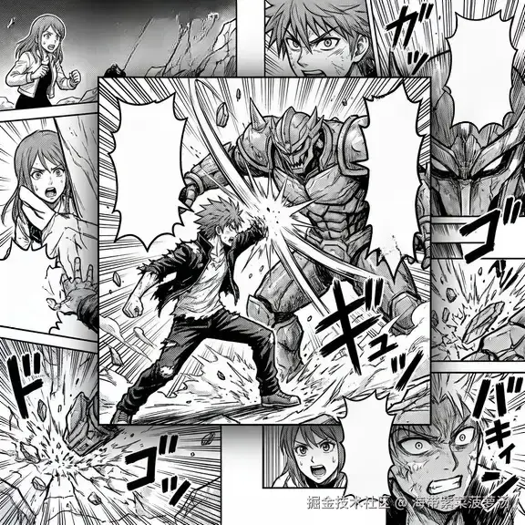 漫画翻译为中文后对话气泡与网点背景完整保留