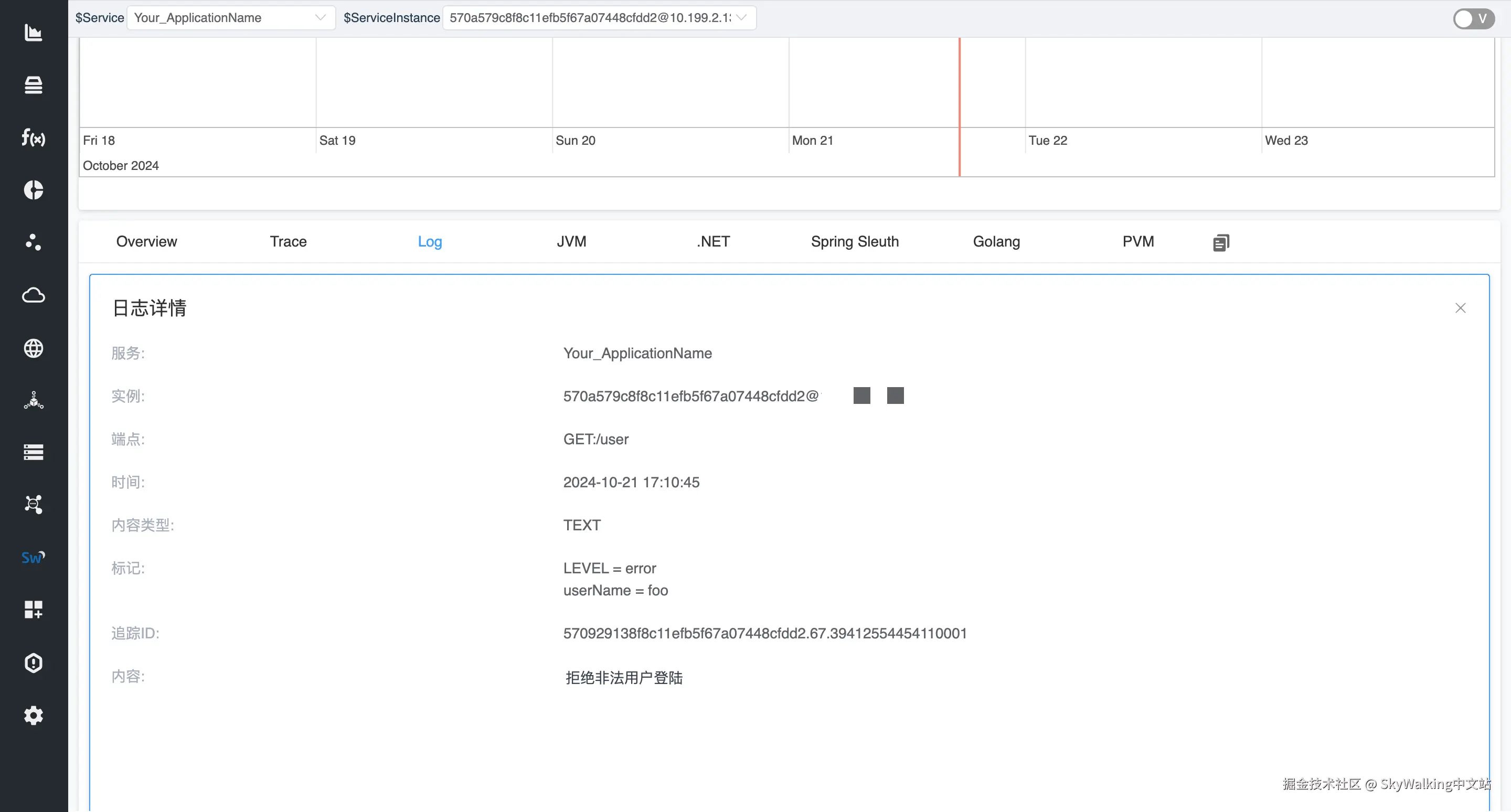 Log Screenshot