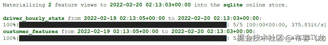 图 3.11 – Feast 实现输出
