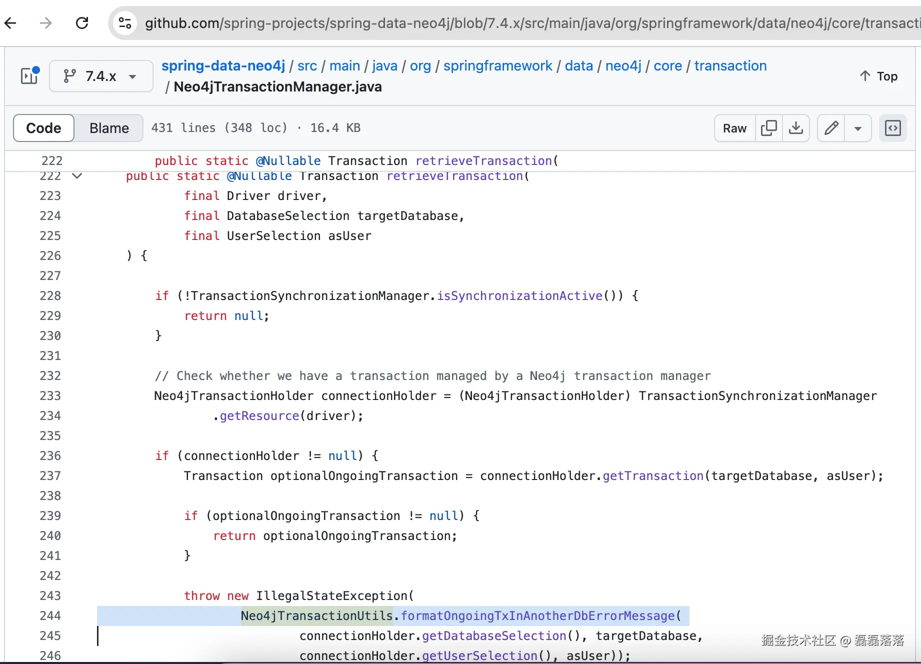 Neo4jTransactionManager 源码