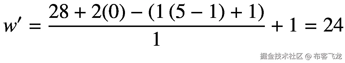 $$ {w}^{\prime }=\frac{28+2(0)-\left(1\left(5-1\right)+1\right)}{1}+1=24 $$