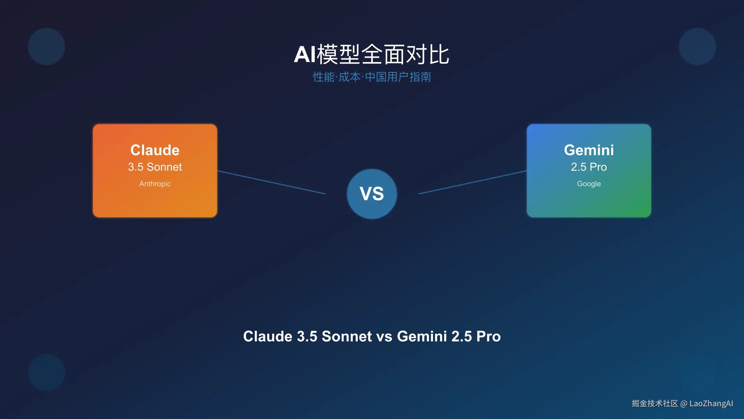 Claude 3.5 Sonnet vs Gemini 2.5 Pro 全面对比