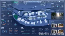 兰亭妙微UI设计作品：港仔机器人数字孪生指挥控制大屏系统全界面展示