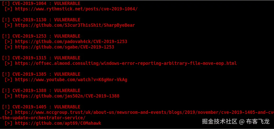 图 5.15 – winPEAS 内核漏洞