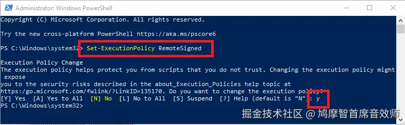 Powershell: Set-ExecutionPolicy RemoteSigned