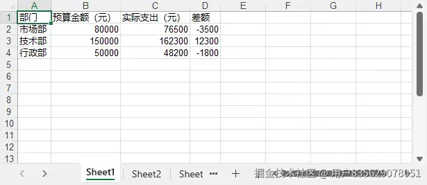 Python写入简单列表数据到Excel文件