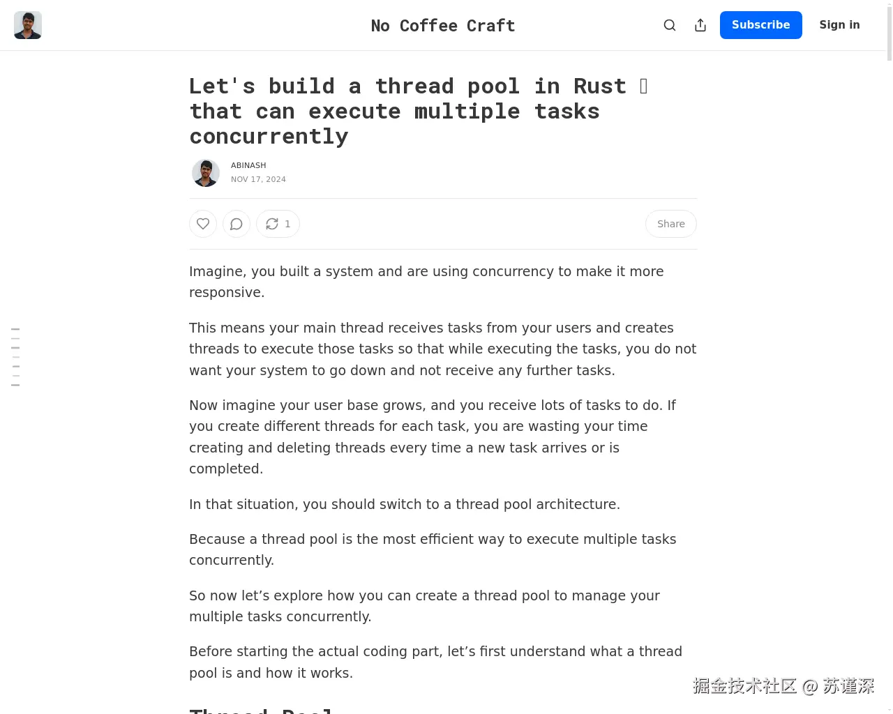 Show HN：在Rust中构建线程池 - 项目截图