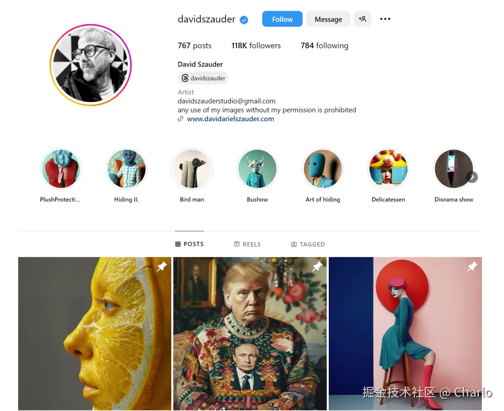 David Szauder 的 Instagram 帐户