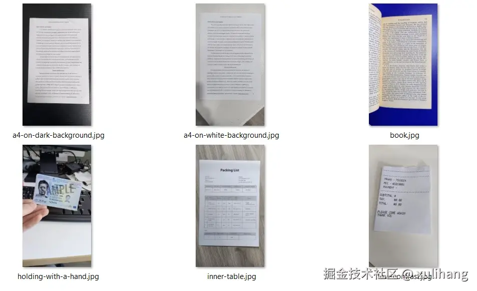 拍摄的照片示例