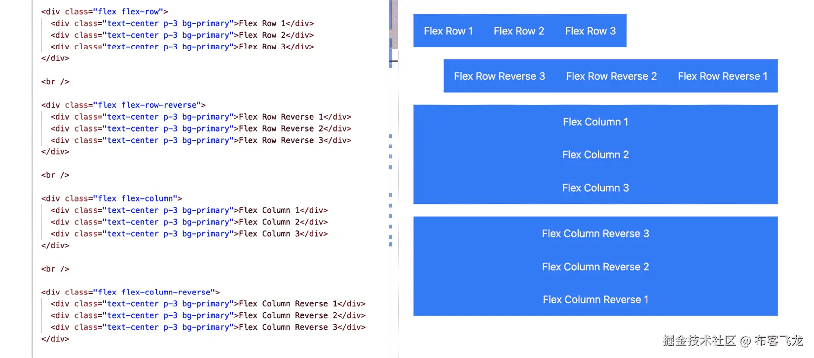 图 6.3 – PrimeFlex Flexbox 示例