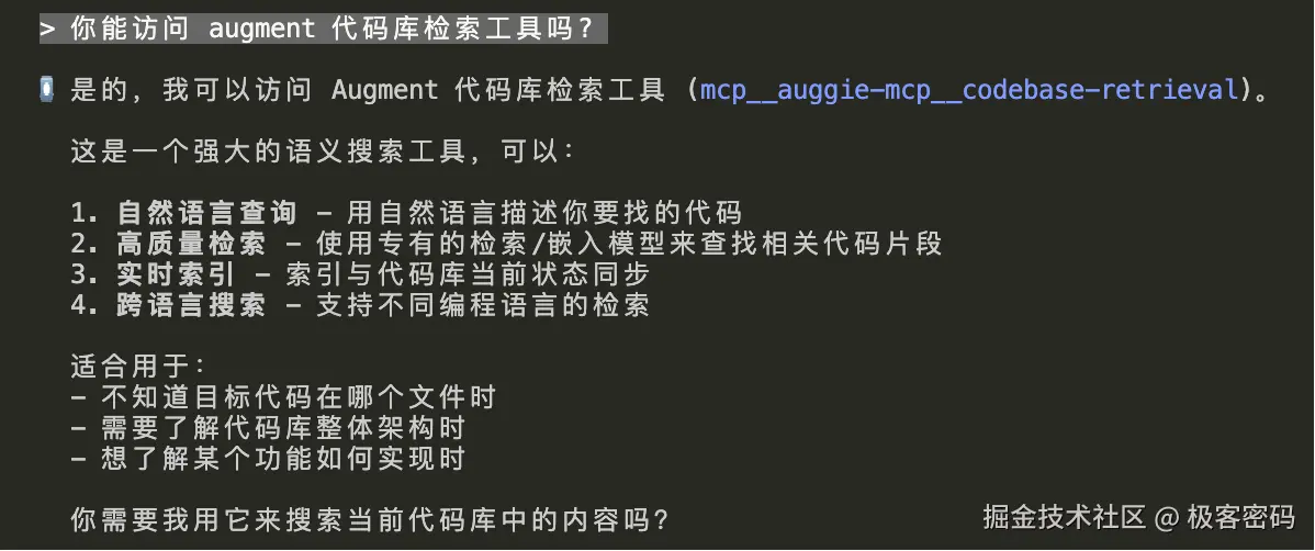 查看 mcp 在对话中的访问状态