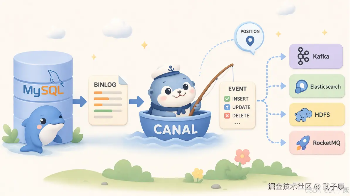 大数据-263 实时数仓-Canal 增量订阅与消费原理：MySQL Binlog 数据同步实践