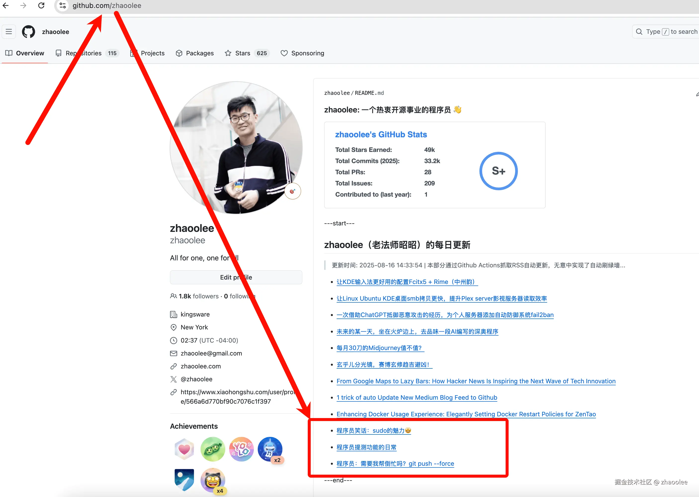 zhaoolee-rednote-rss-github