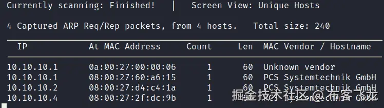 图 2.32 – netdiscover 的结果