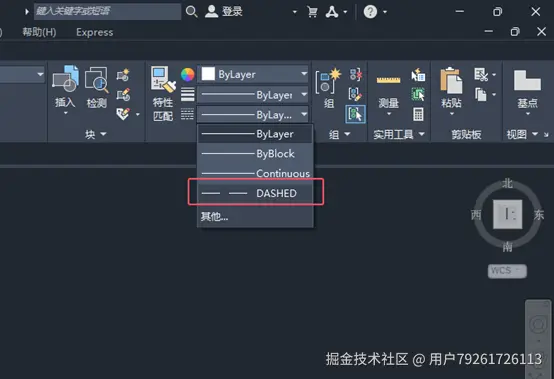 cad构造线如何变成虚线？