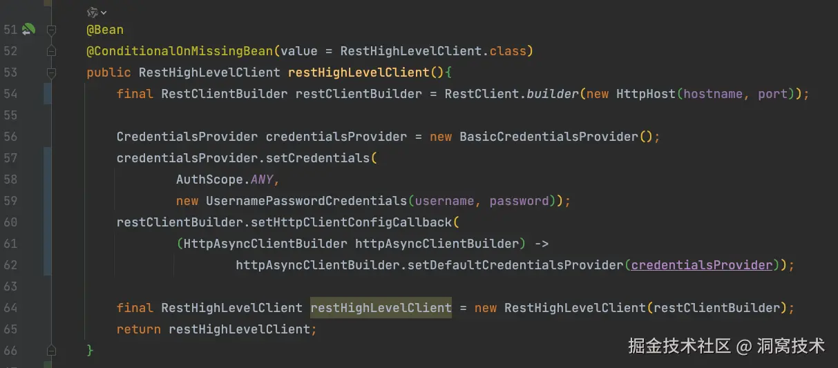 RestHighLevelClient