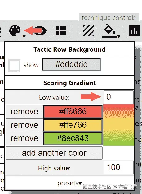 图 17.14 – ATT&CK Navigator 调色板控制