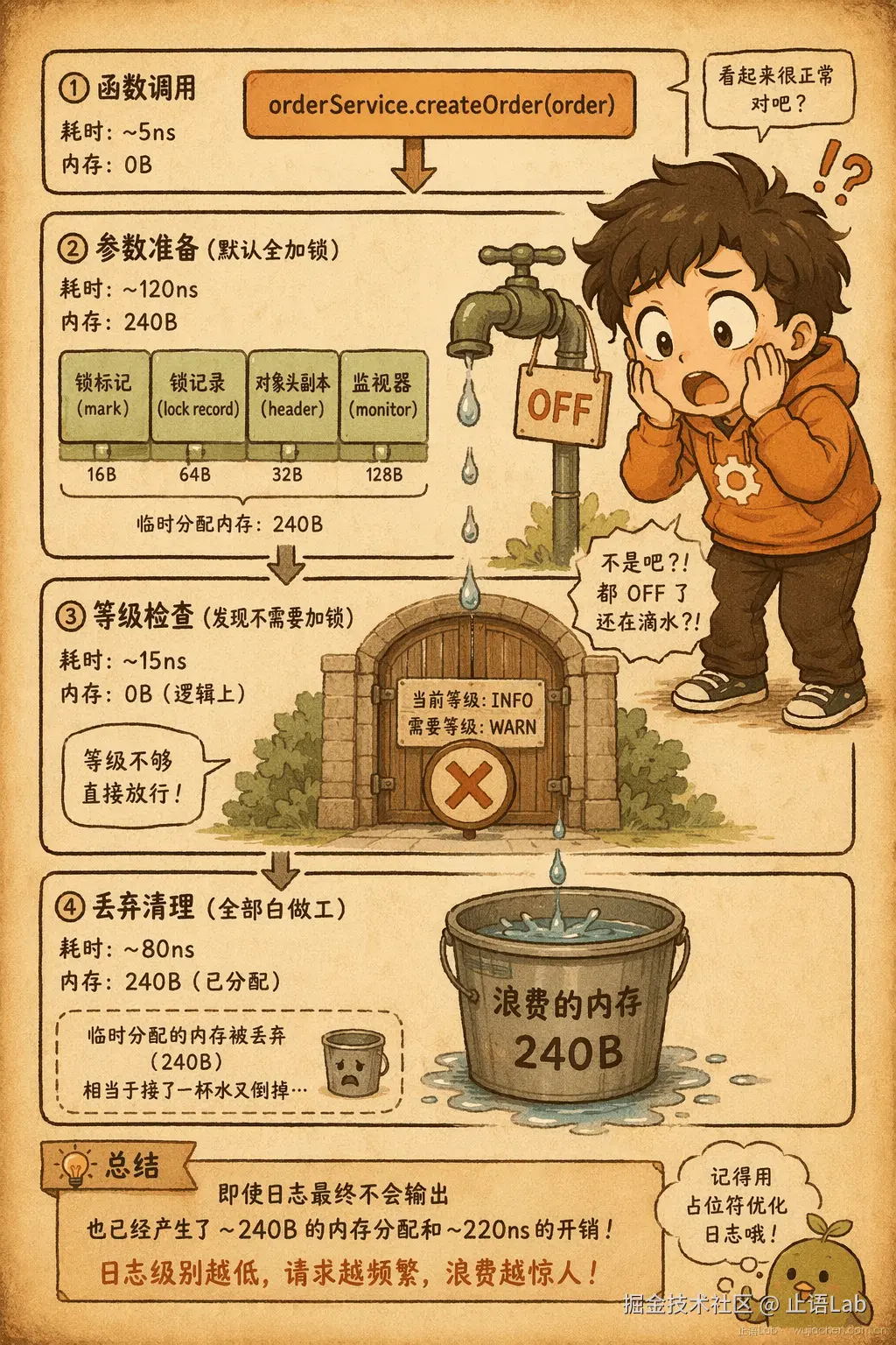 Disabled Level 调用链开销分解