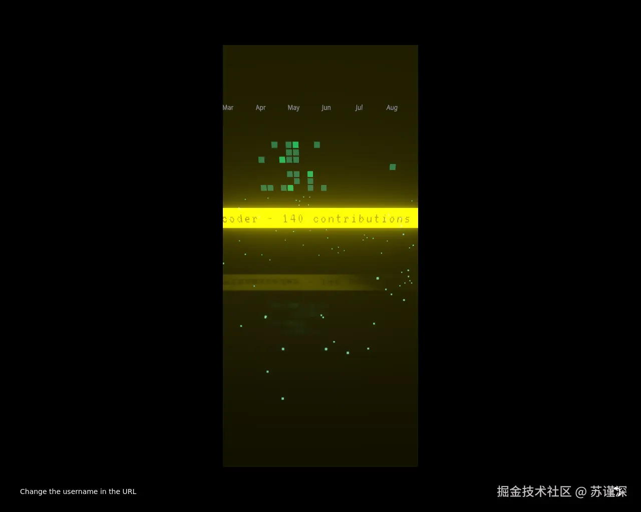 Show HN: 一个小型的 GitHub 个人资料 3D 可视化工具 - 项目截图