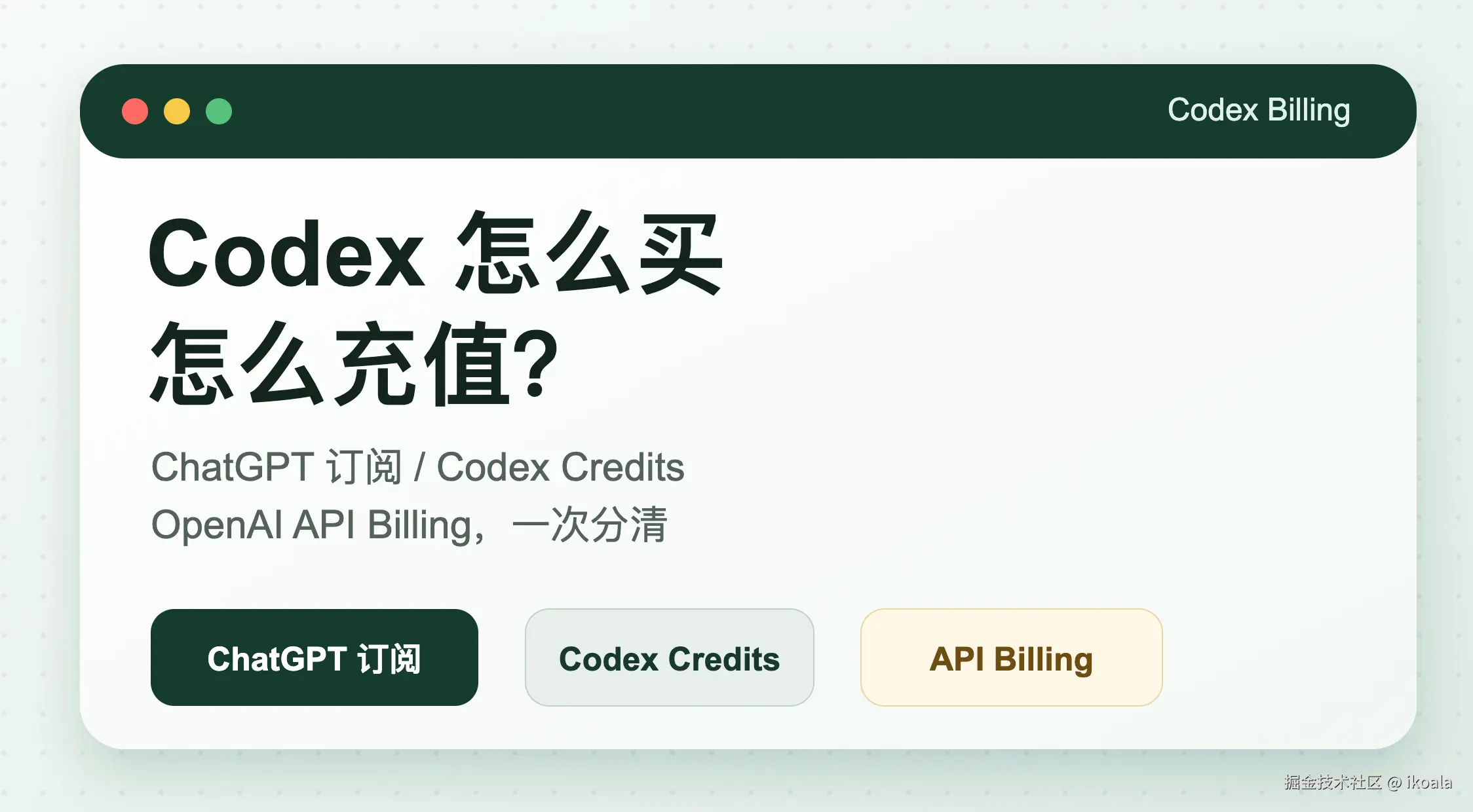 Codex 怎么买、怎么充值？先把这两套计费搞清楚